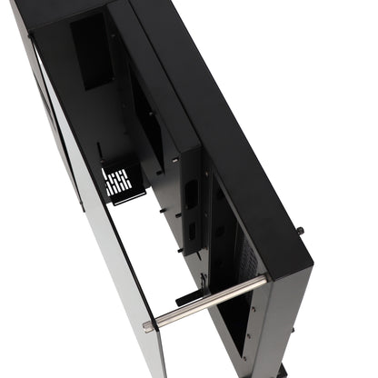 Hochwertiges PC Wandgehäuse aus 1mm Stahl und 4mm gehärtetem Glas