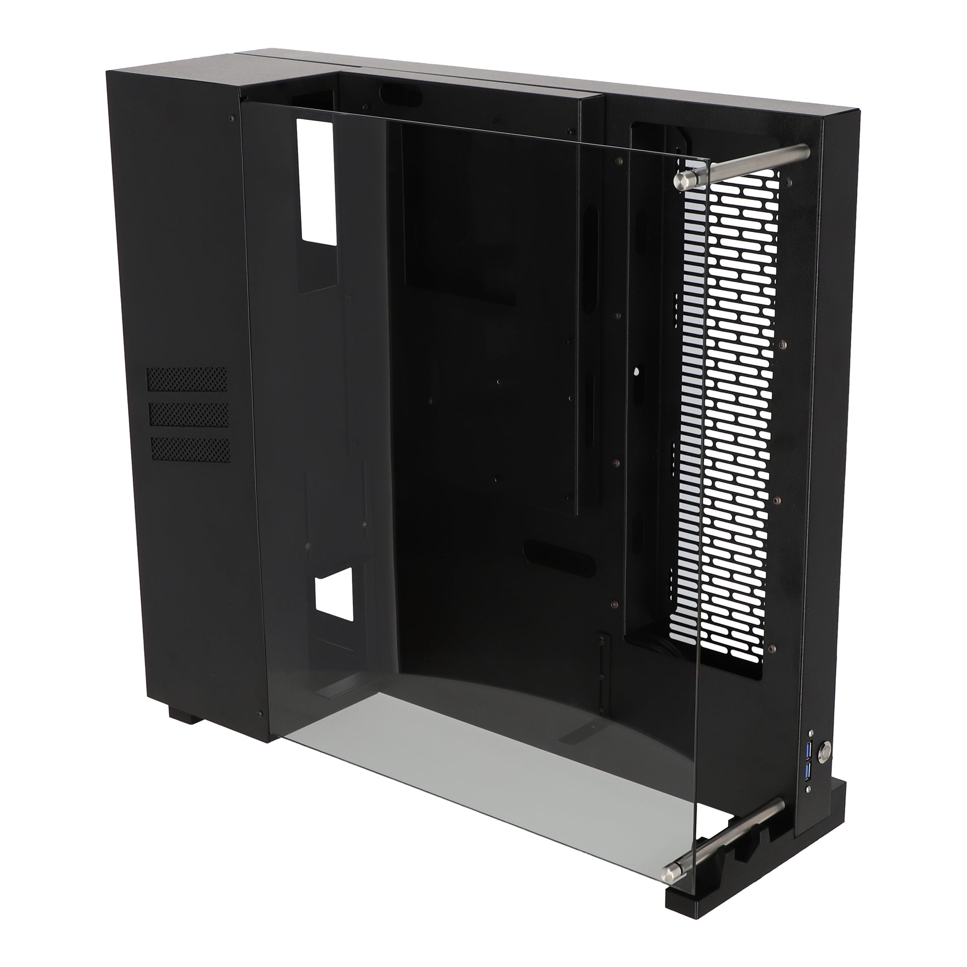 Schmalstes ATX Wandgehäuse für PC - Premium Wall Mount PC Case aus Stahl und Glas